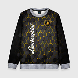 Свитшот детский Lamborghini - Золотые соты, цвет: 3D-меланж