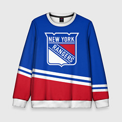 Свитшот детский New York Rangers Нью Йорк Рейнджерс, цвет: 3D-белый