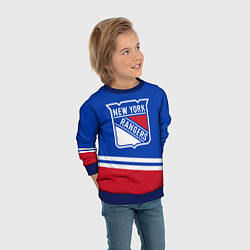 Свитшот детский New York Rangers Нью Йорк Рейнджерс, цвет: 3D-синий — фото 2
