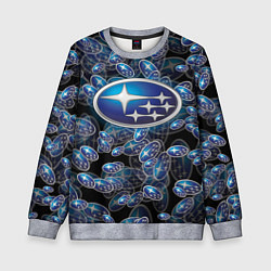 Свитшот детский SUBARU BIG LOGO PATTERN, цвет: 3D-меланж