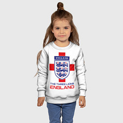 Свитшот детский Сборная Англии по футболу, цвет: 3D-белый — фото 2