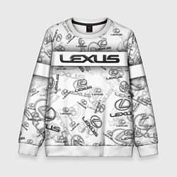 Свитшот детский LEXUS BIG EMBLEMA PATTERN, цвет: 3D-белый