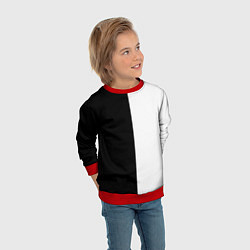Свитшот детский Black and white чб, цвет: 3D-красный — фото 2