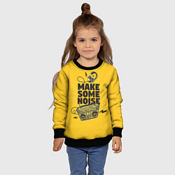 Свитшот детский Make Some Noise музыка, цвет: 3D-черный — фото 2