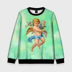 Свитшот детский Ангел Святой, цвет: 3D-черный