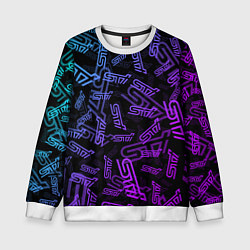 Свитшот детский STI NEON PATTERN, цвет: 3D-белый