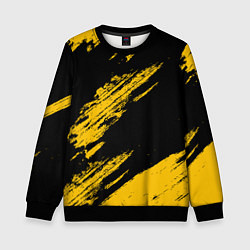 Свитшот детский BLACK AND YELLOW GRUNGE ГРАНЖ, цвет: 3D-черный