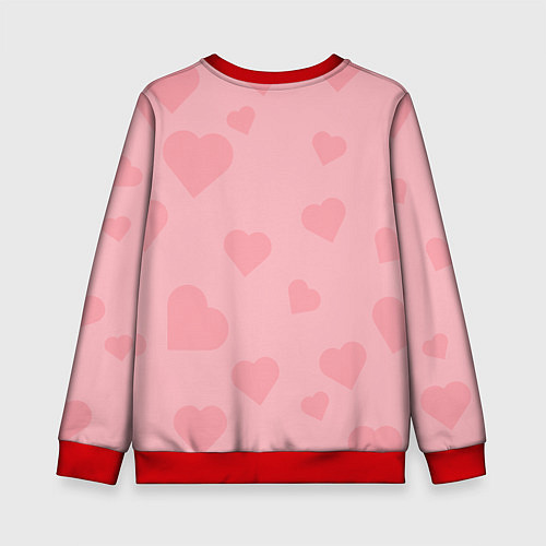 Детский свитшот Lama I Love You / 3D-Красный – фото 2