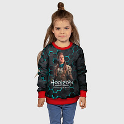 Свитшот детский Horizon 3d соты, цвет: 3D-красный — фото 2