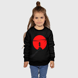 Свитшот детский SAMURAI RED MOON, цвет: 3D-черный — фото 2