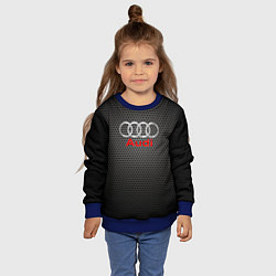 Свитшот детский Audi карбон, цвет: 3D-синий — фото 2