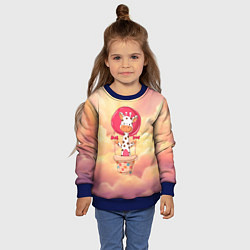 Свитшот детский Жираф на воздушном шаре, цвет: 3D-синий — фото 2