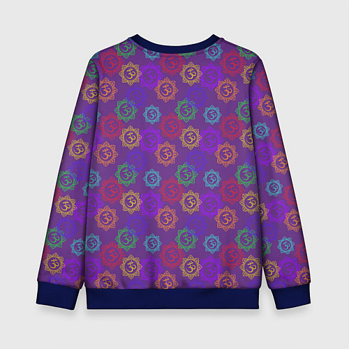 Детский свитшот Мантра ОМ - Аум / 3D-Синий – фото 2