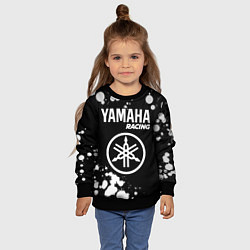 Свитшот детский YAMAHA Racing Краска, цвет: 3D-черный — фото 2