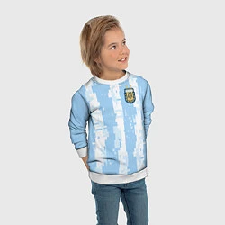 Свитшот детский Сборная Аргентины Современная форма, цвет: 3D-белый — фото 2