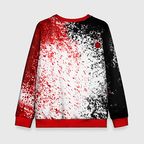 Детский свитшот Канеки Кен Брызги Краски Токийский Гуль / 3D-Красный – фото 2