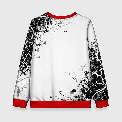 Детский свитшот Lexus texture Трещины / 3D-Красный – фото 2