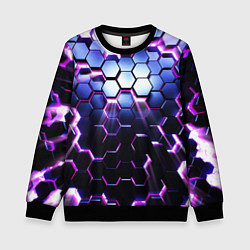 Свитшот детский Соты - 3d, цвет: 3D-черный