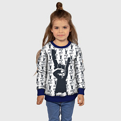 Свитшот детский Рок-н-ролл жив, цвет: 3D-синий — фото 2