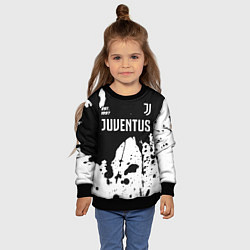 Свитшот детский ЮВЕНТУС Est 1897 Брызги, цвет: 3D-черный — фото 2