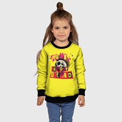 Свитшот детский Punks Not Dead - Панки Хой!, цвет: 3D-черный — фото 2