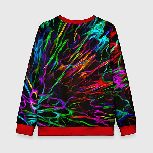 Детский свитшот Neon pattern Vanguard / 3D-Красный – фото 2