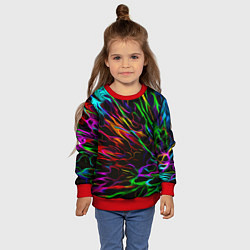 Свитшот детский Neon pattern Vanguard, цвет: 3D-красный — фото 2