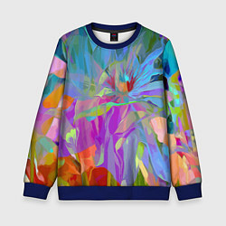 Свитшот детский Abstract color pattern Summer 2022, цвет: 3D-синий