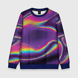 Свитшот детский Neon fashion pattern Wave, цвет: 3D-синий