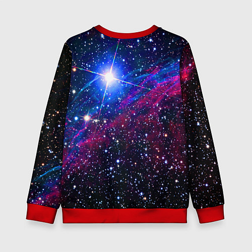 Детский свитшот Открытый космос Star Neon / 3D-Красный – фото 2