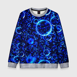 Свитшот детский Пузыри воздуха в воде Pattern, цвет: 3D-меланж