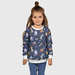 Свитшот детский Морские Котики: Цветное, цвет: 3D-белый — фото 2