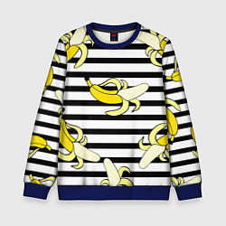Свитшот детский Banana pattern Summer, цвет: 3D-синий