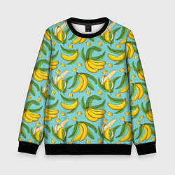 Свитшот детский Banana pattern Summer Fashion 2022, цвет: 3D-черный