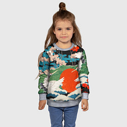 Свитшот детский Воспоминания об Японии, цвет: 3D-меланж — фото 2