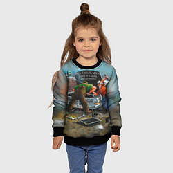 Свитшот детский Руки в масле, шея в мыле, цвет: 3D-черный — фото 2