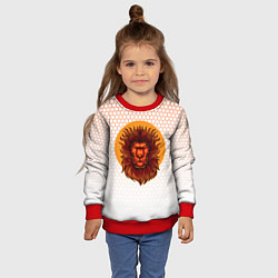 Свитшот детский Солнечный лев, цвет: 3D-красный — фото 2