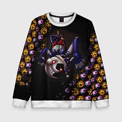 Свитшот детский Five Nights at Freddys: Security Breach Луна патте, цвет: 3D-белый