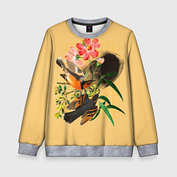 Свитшот детский ПТИЦЫ ПРИЛЕТЕЛИ, цвет: 3D-меланж