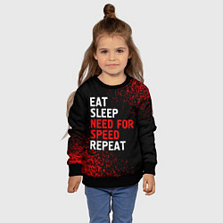 Свитшот детский Eat Sleep Need for Speed Repeat - Спрей, цвет: 3D-черный — фото 2