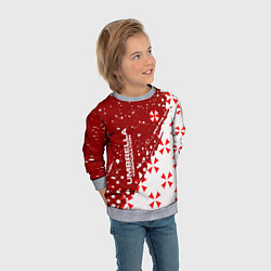 Свитшот детский Resident Evil Umbrella Corporation паттерн, цвет: 3D-меланж — фото 2