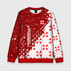 Свитшот детский Resident Evil Umbrella Corporation паттерн, цвет: 3D-красный