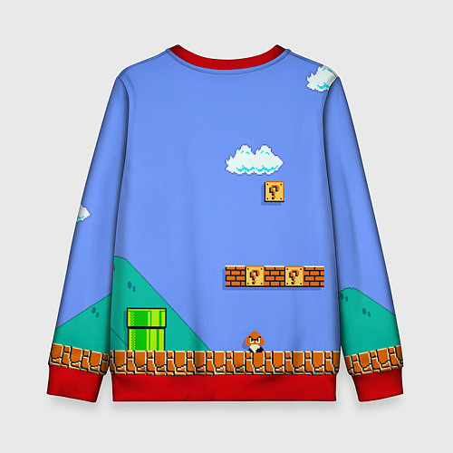 Детский свитшот Марио дизайн / 3D-Красный – фото 2