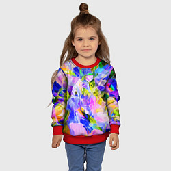 Свитшот детский Красочный цветочный узор Весна - Лето 2023 Colorfu, цвет: 3D-красный — фото 2