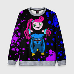 Свитшот детский Poppy Playtime Хагги Вагги и Мама Длинные Ноги, цвет: 3D-меланж