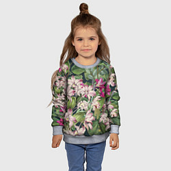 Свитшот детский Цветы Лилия Тигровая, цвет: 3D-меланж — фото 2
