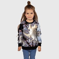 Свитшот детский Авангардный фрактальный паттерн Avant-garde fracta, цвет: 3D-черный — фото 2