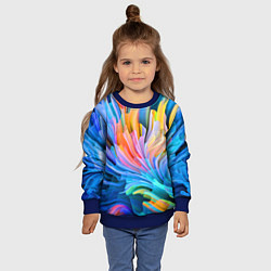 Свитшот детский Красочный абстрактный паттерн Лето Colorful Abstra, цвет: 3D-синий — фото 2