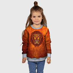 Свитшот детский Лев Солнечный, цвет: 3D-меланж — фото 2