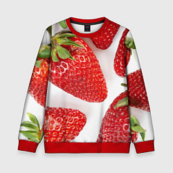 Свитшот детский Strawberries, цвет: 3D-красный